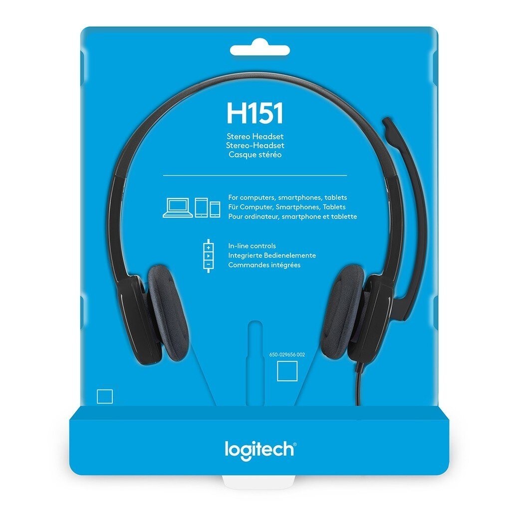 LOGITECH H110/ H111/ H150 ขาว /H150 ฟ้า/ H151/ H340 ชุดหูฟังสเตอริโอพร้อมไมโครโฟนสวมหูหูฟัง