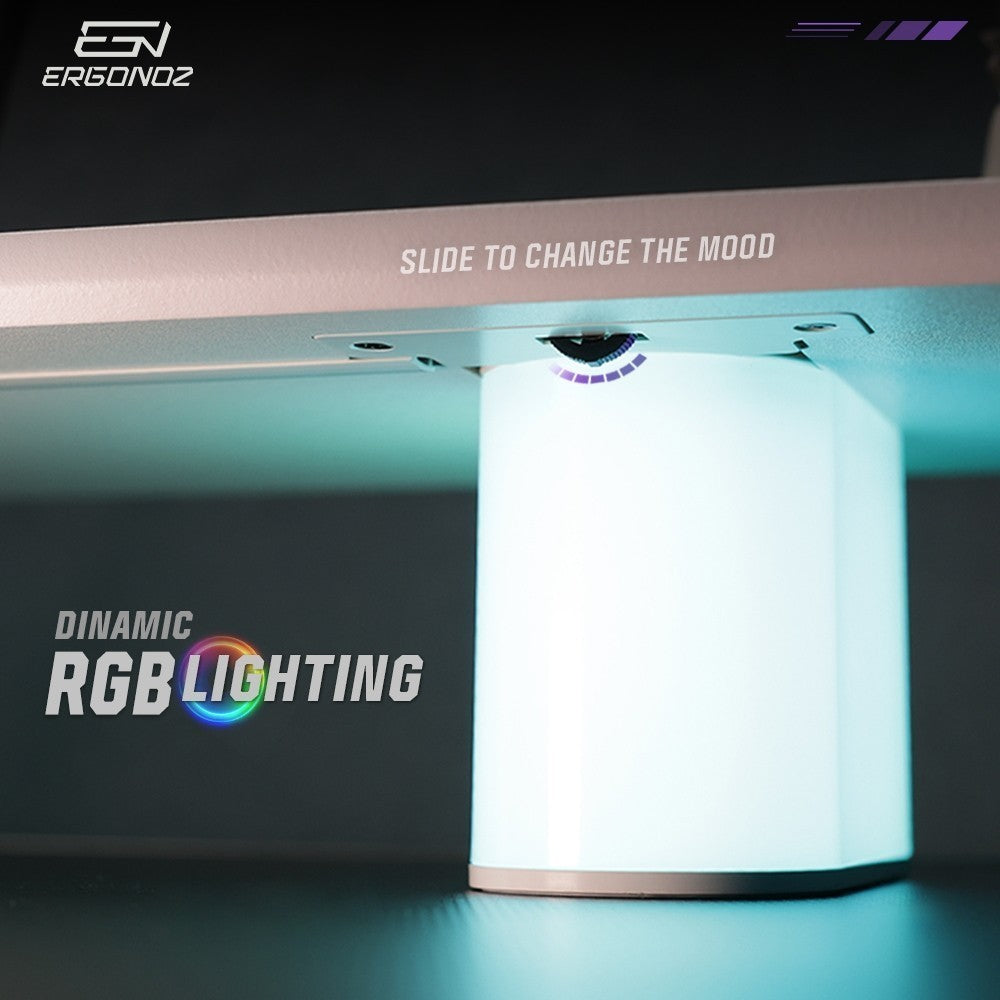 ERGONOZ LUMINAR-100-W ชั้นวางจอคอม แท่นวาง Monitor มีไฟ RGB รับประกัน 1 ปี