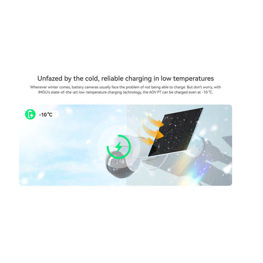 IMOU CELL AOV PT 3K + SOLAR 5W มีการบันทึกตลอดเวลา 365 วัน การเชื่อมต่อได้แบบคู่ 4G และ Wi-Fi