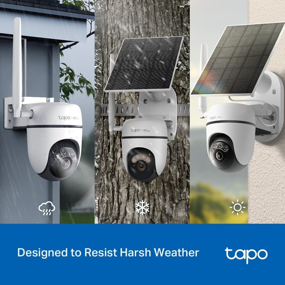 TAPO C615G KIT Solar-Powered Pan/Tilt 4G LTE Security Camera Kit ใช้งานง่ายเพียงใส่ซิมการ์ด