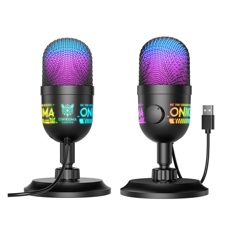 Onikuma M930 USB Condenser Microphone RGB ไมโครโฟนตั้งโต๊ะแบบมีสาย รับประกัน 2 ปี