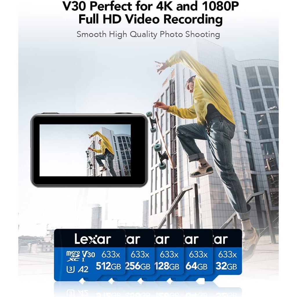 LEXAR MicroSD 633x MICRO SD CARD 128GB-256GB รับประกัน 10 ปี
