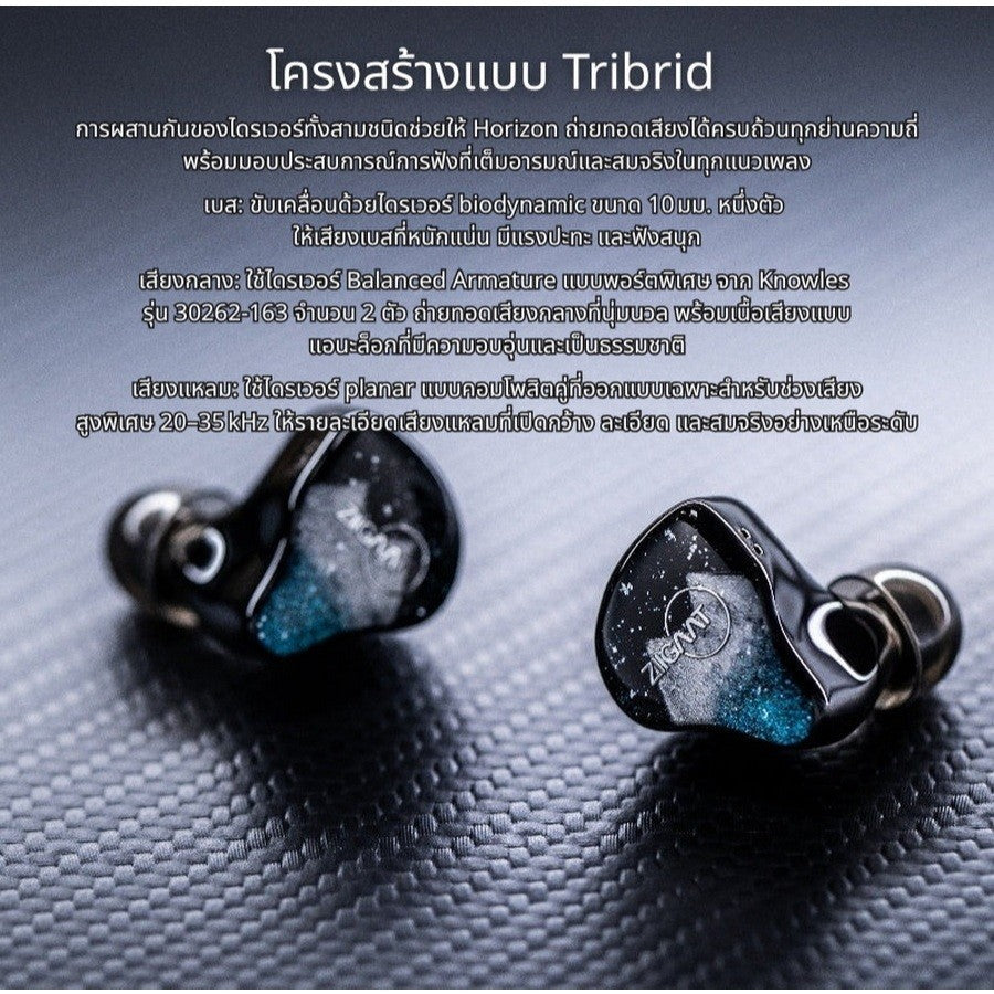 Ziigaat Horizon หูฟัง Hybrid 5 ไดรเวอร์ ผสานเทคโนโลยีเสียงระดับสูง รับประกัน 1 ปี