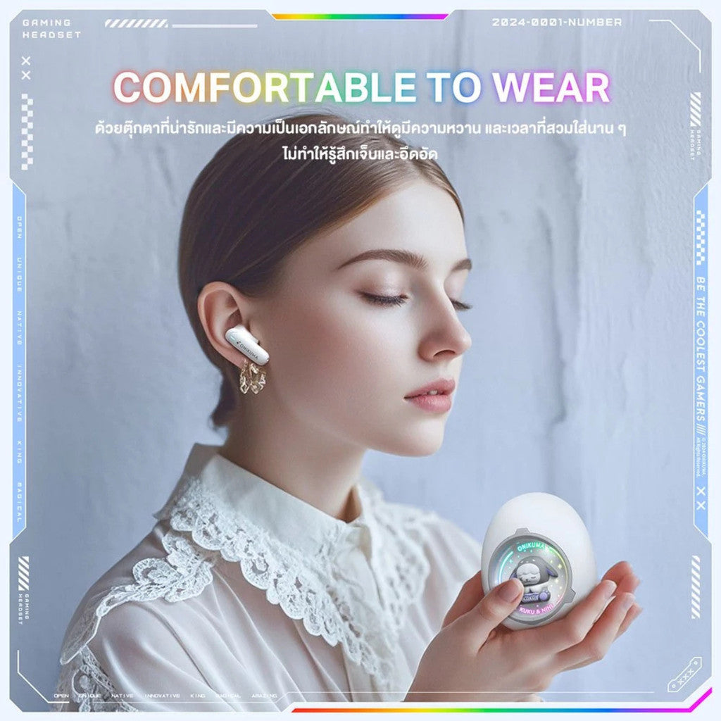 Onikuma KUKU&NiNi TWS หูฟังไร้สาย ฺBluetooth 5.3 รับประกัน 2 ปี