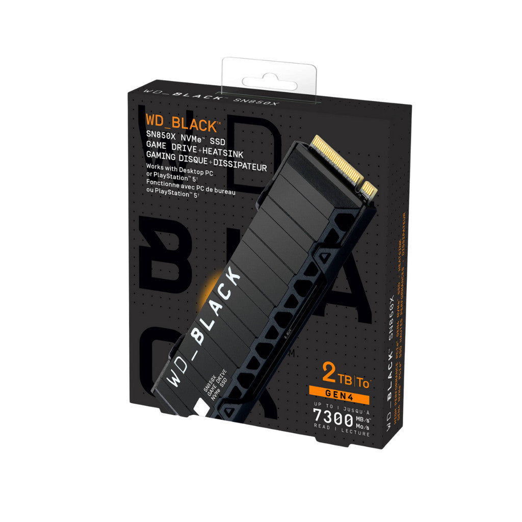 WD SSD(เอสเอสดี)BLACK SN850X WITH HEATSINK 2TB