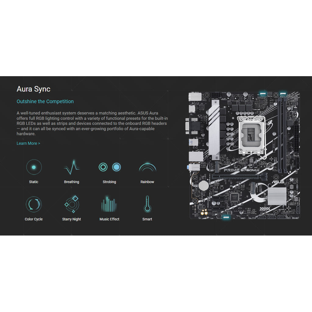 MAINBOARD เมนบอร์ด ASUS PRIME B760M-K D5 LGA 1700 รับประกัน 3 ปี