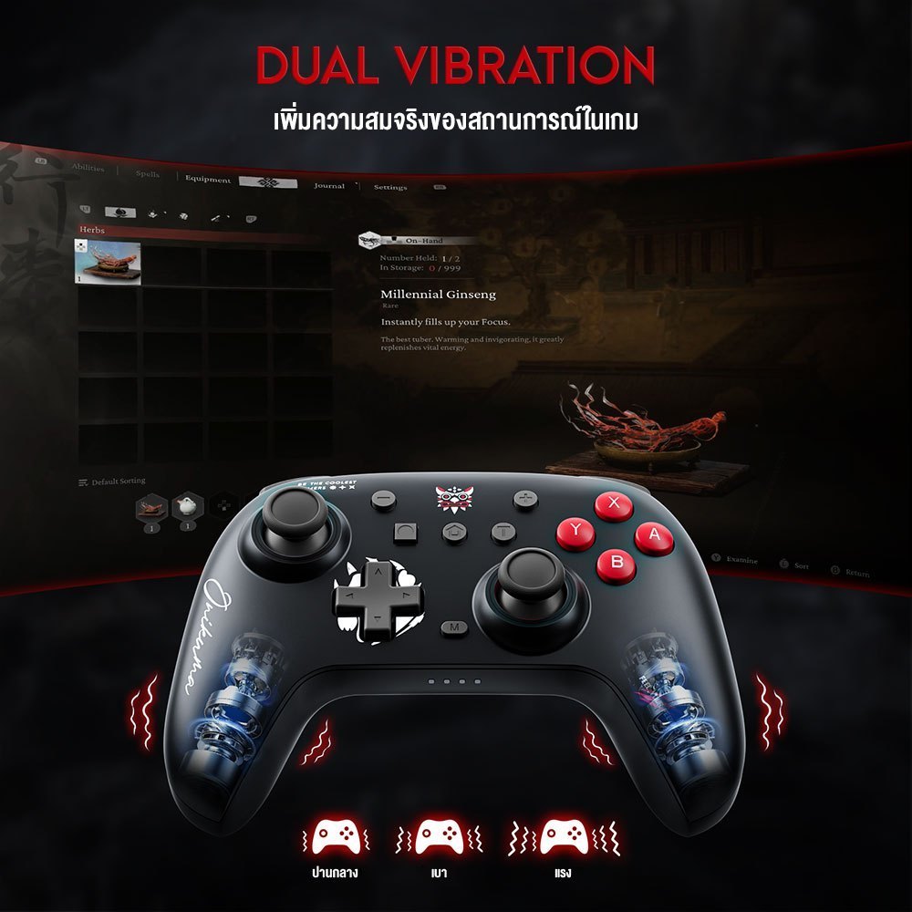 Onikuma Iruka Gaming Wireless Controller Tri-Mode รับประกัน 2 ปี
