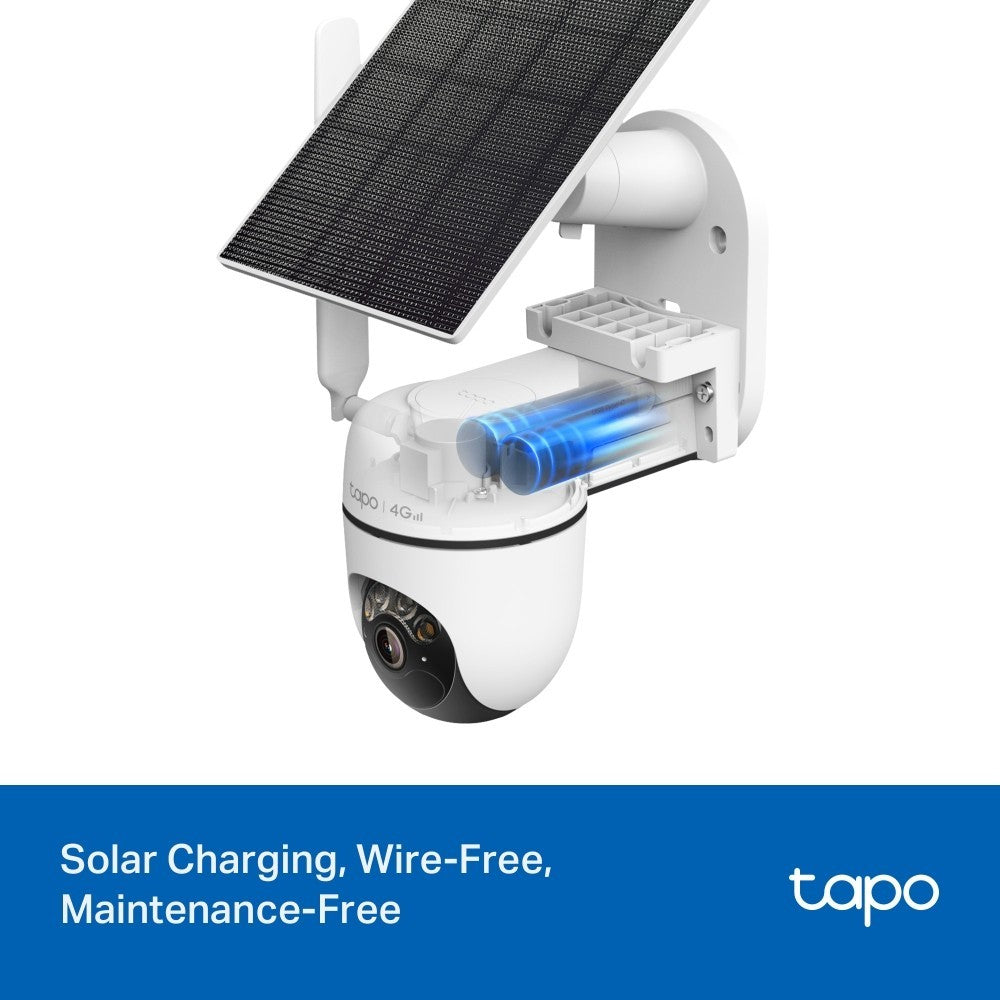 TAPO C615G KIT Solar-Powered Pan/Tilt 4G LTE Security Camera Kit ใช้งานง่ายเพียงใส่ซิมการ์ด
