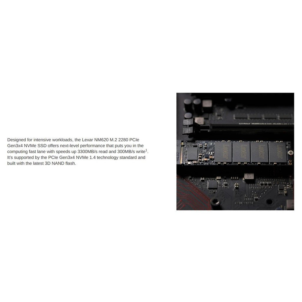 LEXAR NM620 512GB Internal SSD M.2 2280 PCIe NVMe รับประกัน 5 ปี