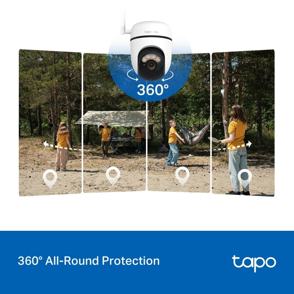 TAPO C615G KIT Solar-Powered Pan/Tilt 4G LTE Security Camera Kit ใช้งานง่ายเพียงใส่ซิมการ์ด