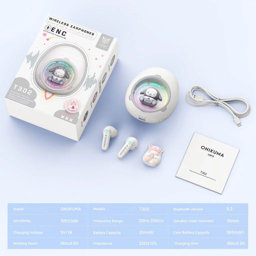 Onikuma KUKU&NiNi TWS หูฟังไร้สาย ฺBluetooth 5.3 รับประกัน 2 ปี