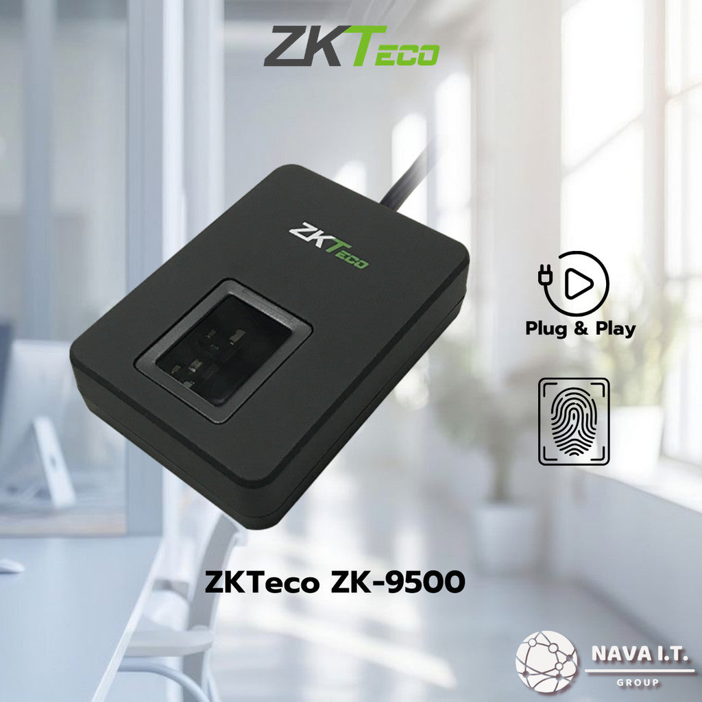 ZKTeco ZK-9500 เครื่องสแกนลายนิ้วมือแบบ USB บันทึกลายนิ้วมือเข้าคอมพิวเตอร์