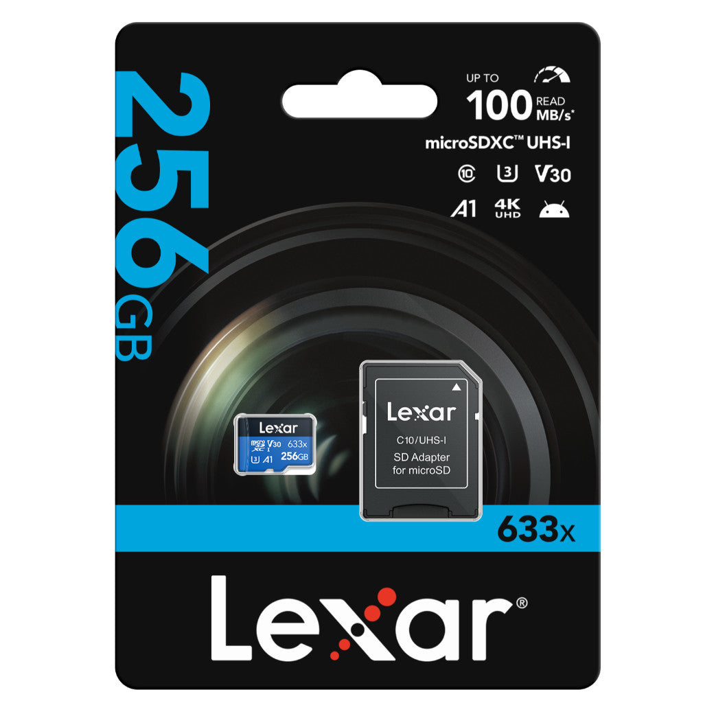 LEXAR MicroSD 633x MICRO SD CARD 128GB-256GB รับประกัน 10 ปี