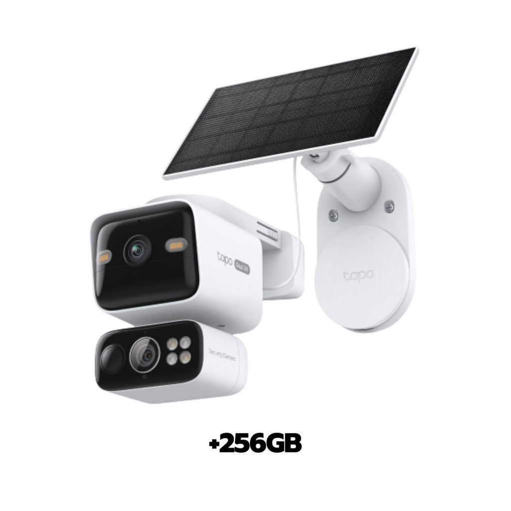 TAPO C645D KIT ชุดกล้องวงจรปิด 2K 3MP แผงโซลาร์ Solar-Powered Dual-Lens Pan/Tilt Security Camera Kit