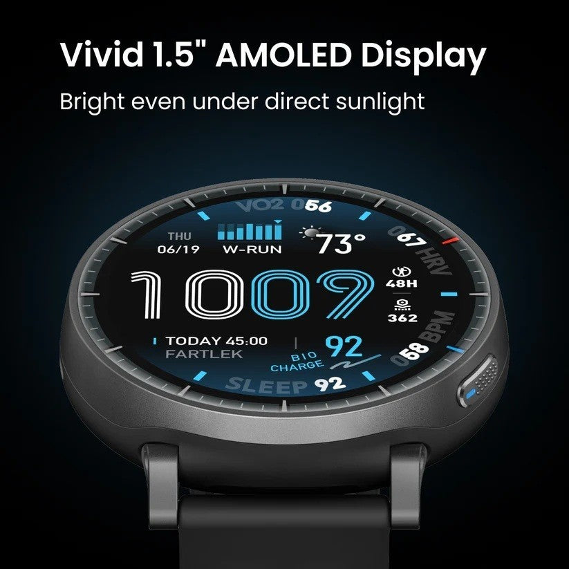 Amazfit Active MAX SmartWatch นาฬิกาสมาร์ทวอท์ซ หน้าจอ AMOLED ขนาด 1.5 นิ้ว รับประกัน 1ปี