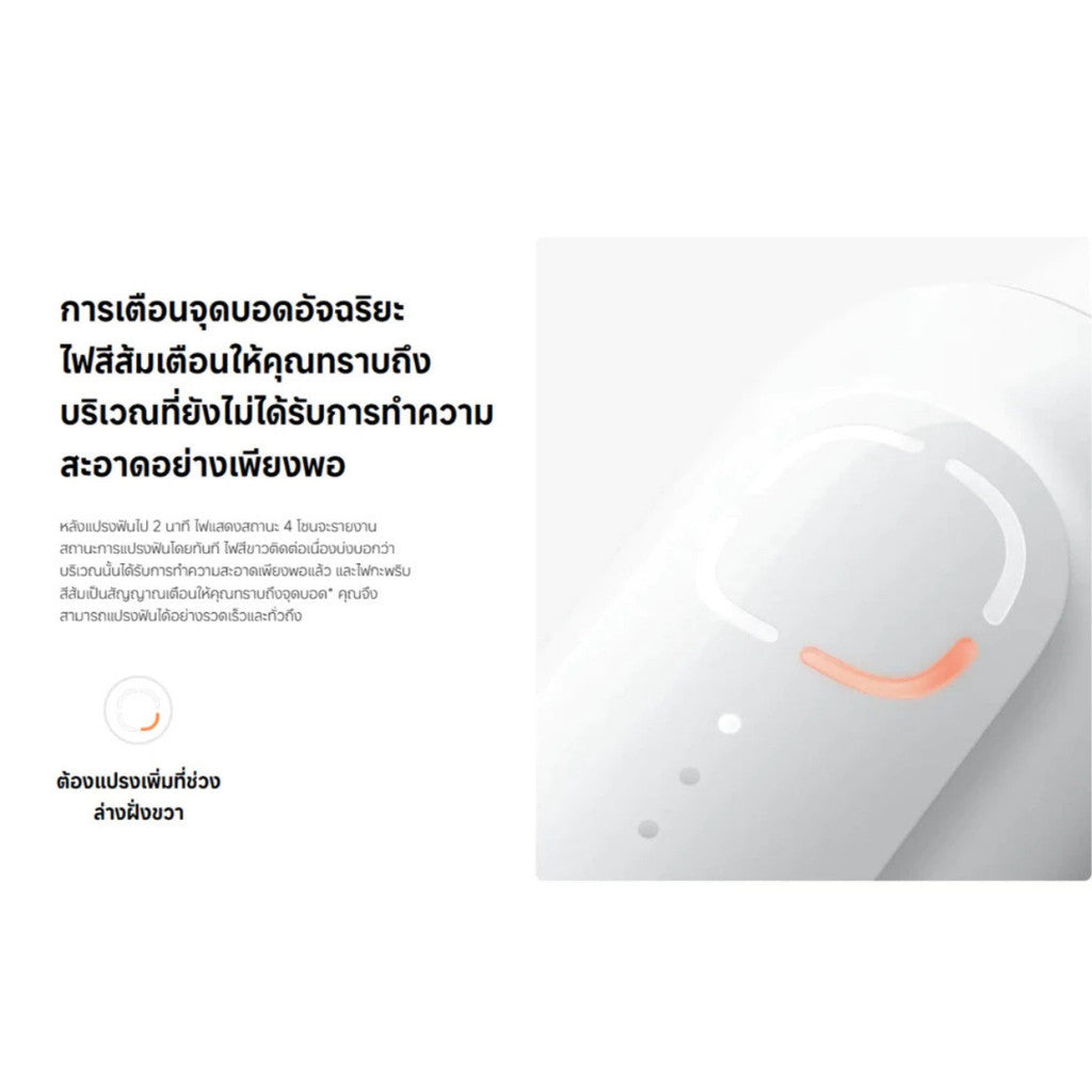 Xiaomi Electric Toothbrush แปรงไฟฟ้า | อายุแบตเตอรี่180 วัน | มอเตอร์สั่นโซนิก | การแสดงข้อมูล 4 ส่วน | IPX8 ศูนย์ไทย
