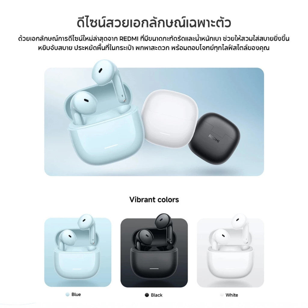 Xiaomi Redmi Buds 8 Active หูฟังไร้สาย หูฟังบลูทูธ ปรับแต่งได้ ไดร์เวอร์ขนาด14.2มม ระบบลดเสียงรบกวน