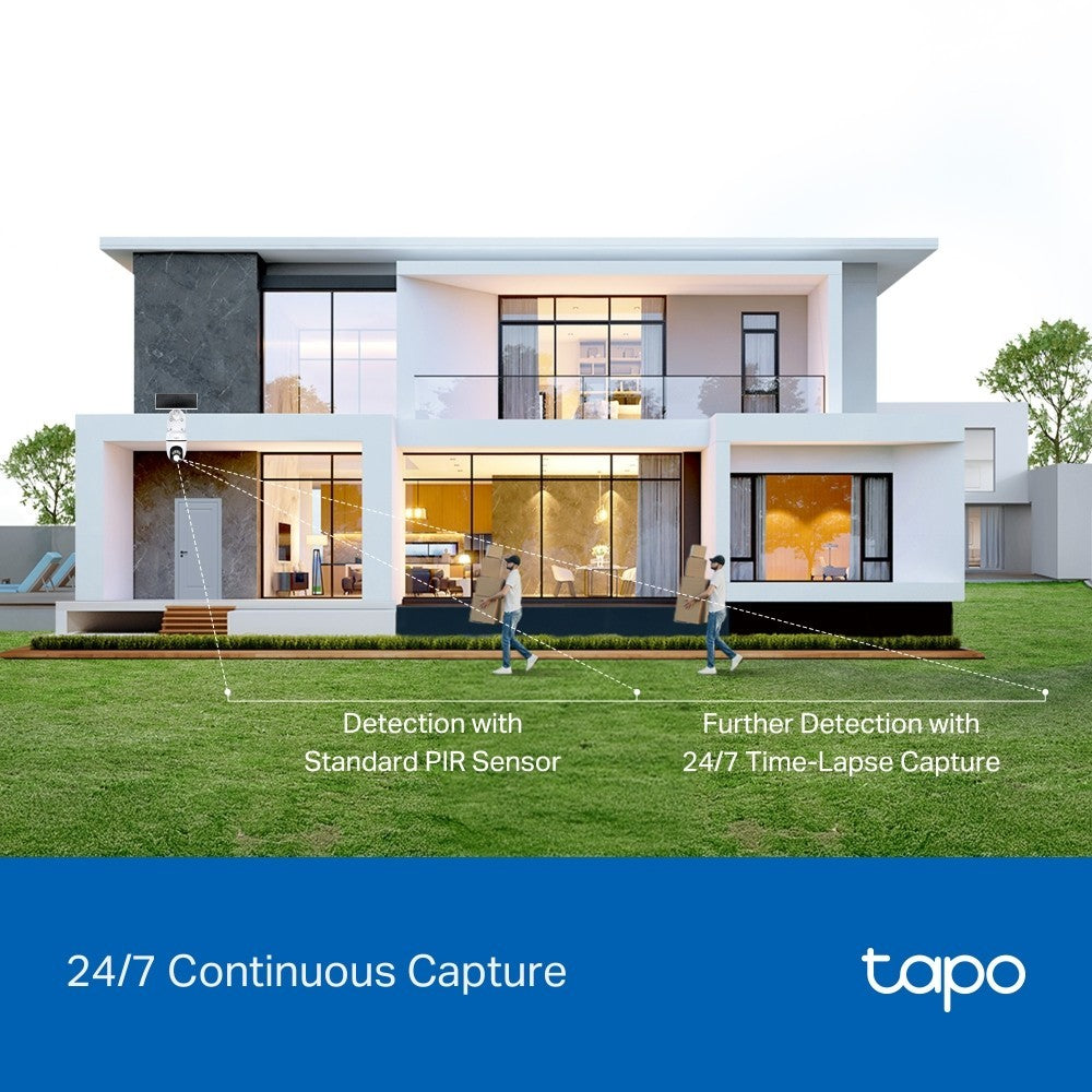 TAPO C630 KIT Solar-Powered Pan/Tilt Security Camera Kit ระบบไร้สาย พร้อมฟีเจอร์ Full-Color