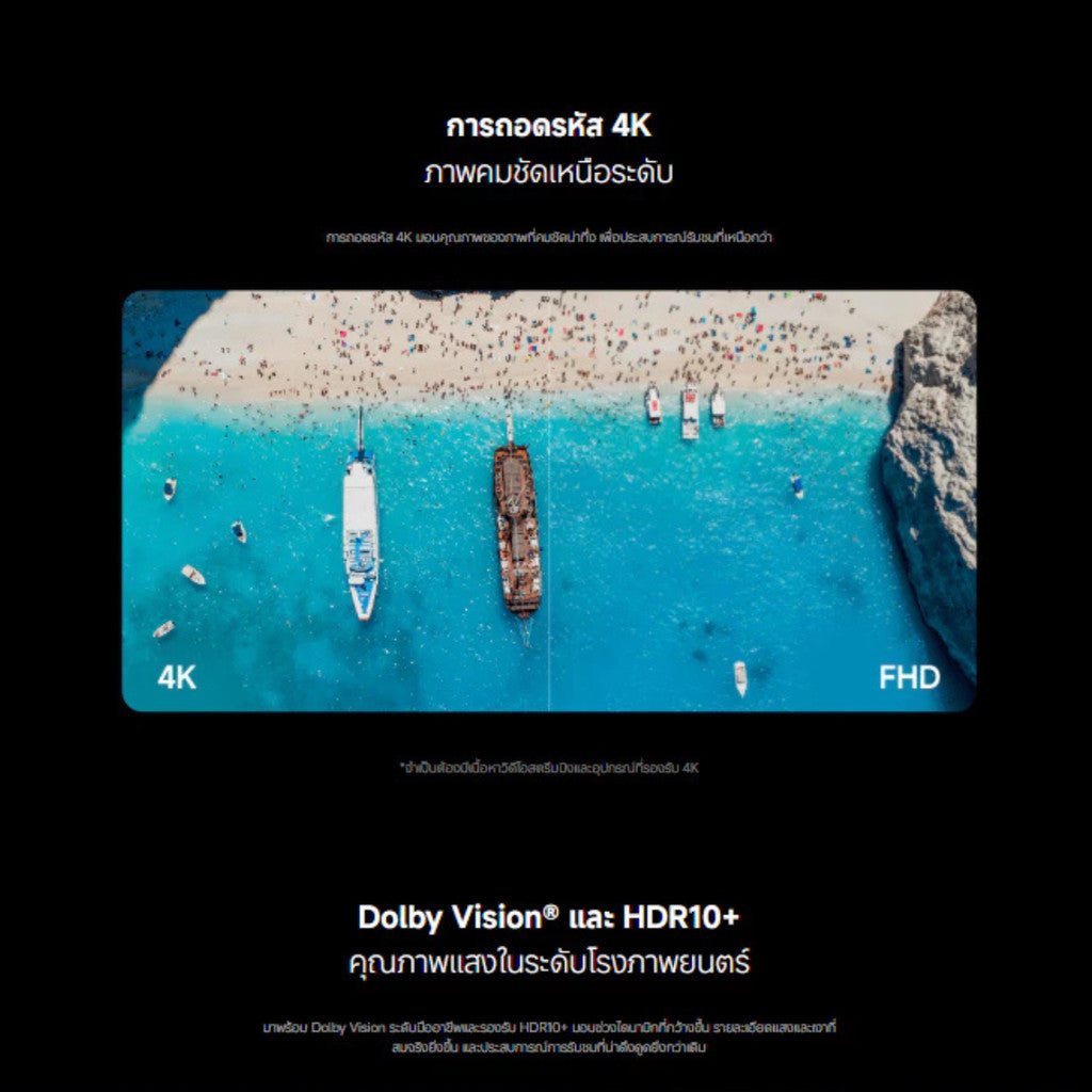 Xiaomi TV Stick 4K (2nd Gen) ทีวีสติ๊ก I รองรับ 4K Wi-Fi 6 I ความเร็วสูง 2.4GHz/5GHz I สำหรับการสตรีมและวิดีโอ