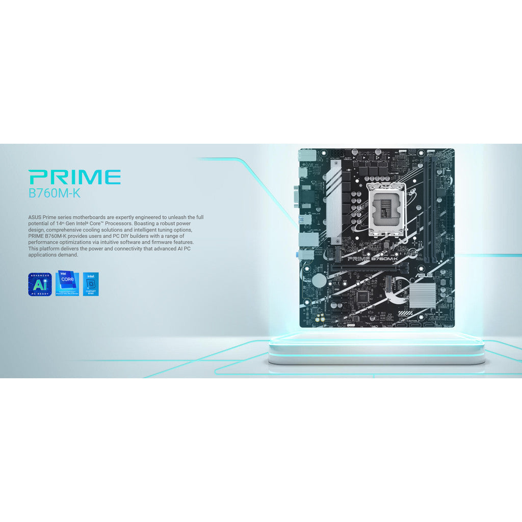 MAINBOARD เมนบอร์ด ASUS PRIME B760M-K D5 LGA 1700 รับประกัน 3 ปี