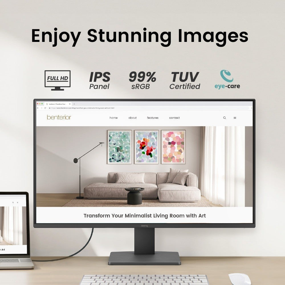 BenQ MONITOR (จอมอนิเตอร์) GW2491 23.8 นิ้ว รับประกัน 3 ปี