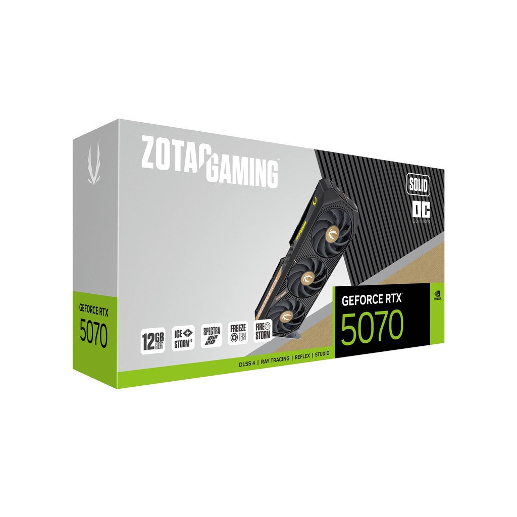 VGA (การ์ดจอ) ZOTAC GAMING GeForce RTX 5070 SOLID OC 12GB รับประกัน 3 ปี
