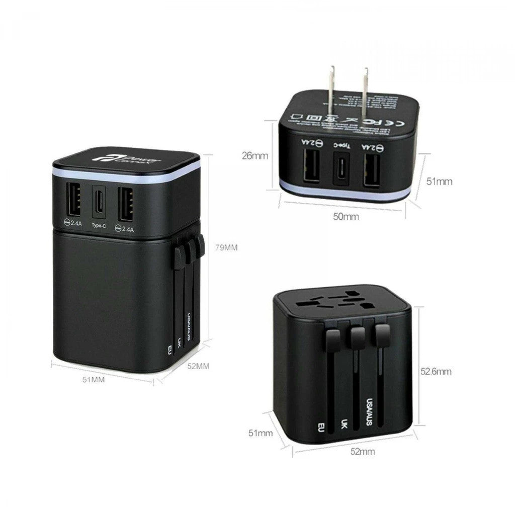 PowerConneX หัวแปลงปลั๊กไฟ Travel Adapter 2-in-1 Combo set PXGA-01-B/W รับประกัน 2 ปี