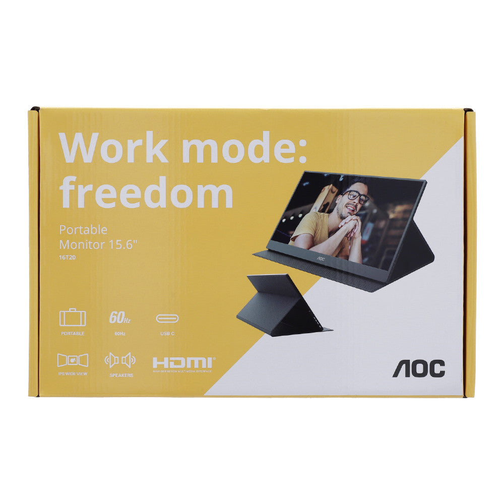 AOC Portable Monitor (จอมอนิเตอร์พกพา) 16T20/67 รับประกัน 3 ปี
