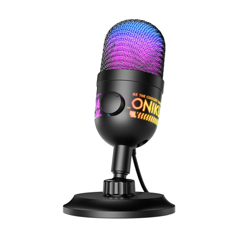 Onikuma M930 USB Condenser Microphone RGB ไมโครโฟนตั้งโต๊ะแบบมีสาย รับประกัน 2 ปี