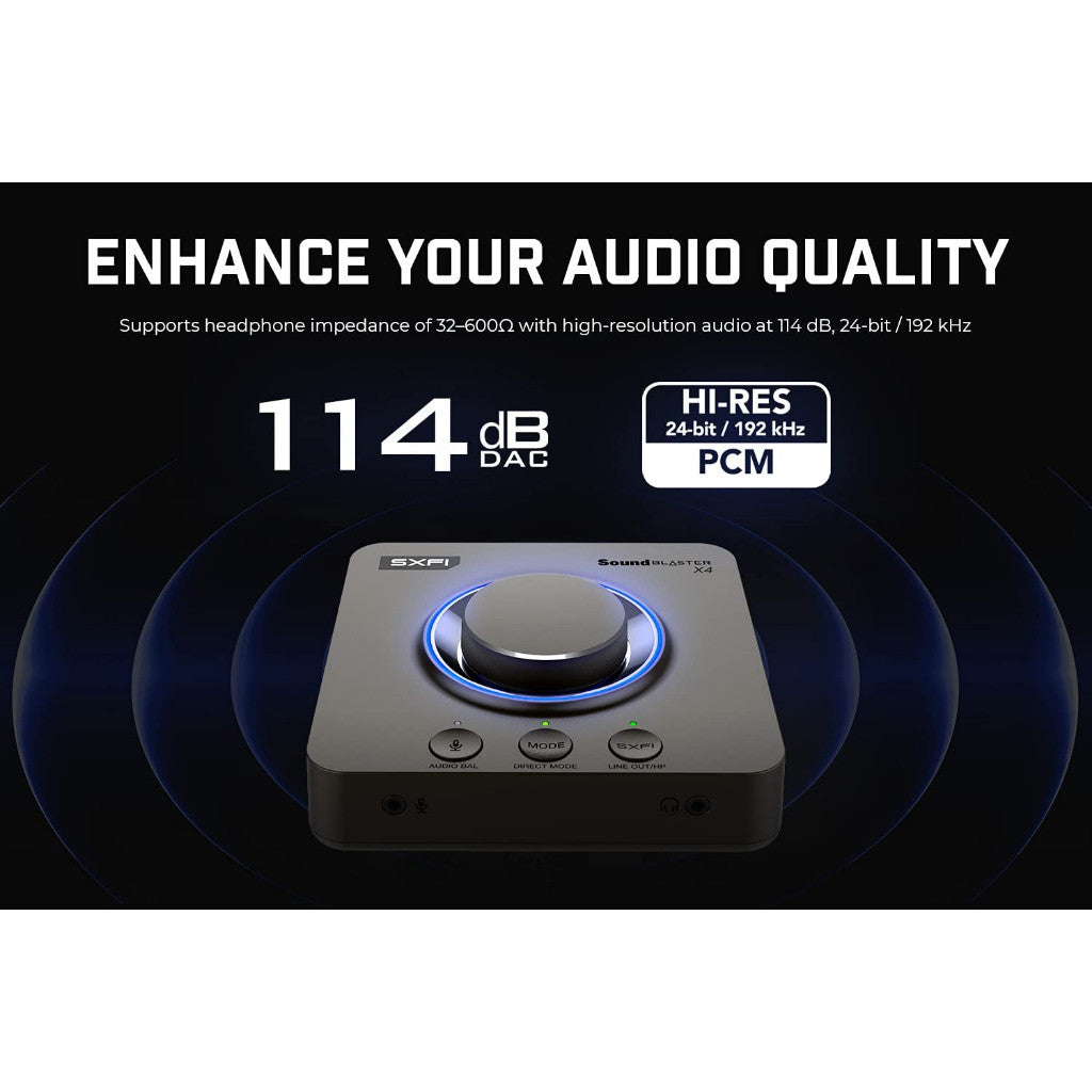 CREATIVE SOUND CARD (ซาวด์การ์ด) SOUND BLASTER X4 EXTERNAL รับประกัน 1 ปี