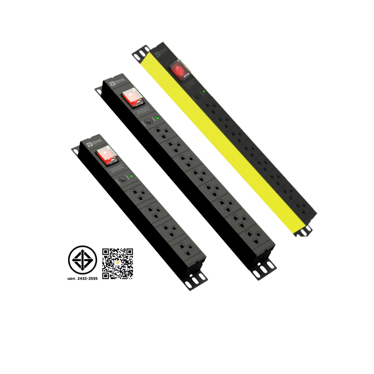 PowerconneX PCX-C5PHTTS-TS04B/PXC5PHTTS-TS08B ปลั๊กพ่วง 4 /8ช่อง Double Protection รับประกัน 5 ปี