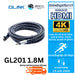 GLINK GL201 CABLE HDMI 4K (V.2.0) M/M ขนาด 1.8/3/5/10/15/20 เมตร - ประกัน 1 ปี