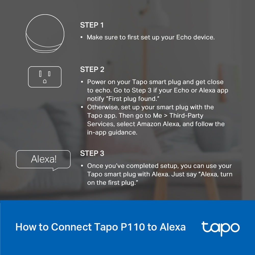TP-Link Tapo P110M สมาร์ทปลั๊ก Mini Smart Wi-Fi Plug, Energy Monitoring สั่งเปิดปิดเครื่องใช้ไฟฟ้าผ่านแอป Tapo