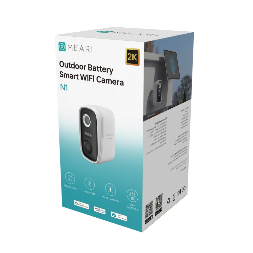 Meari รุ่น N1 กล้องวงจรปิด Wi-Fi Battery ชาร์จได้ ดูย้อนหลีงฟรี แบต 5200 mAh