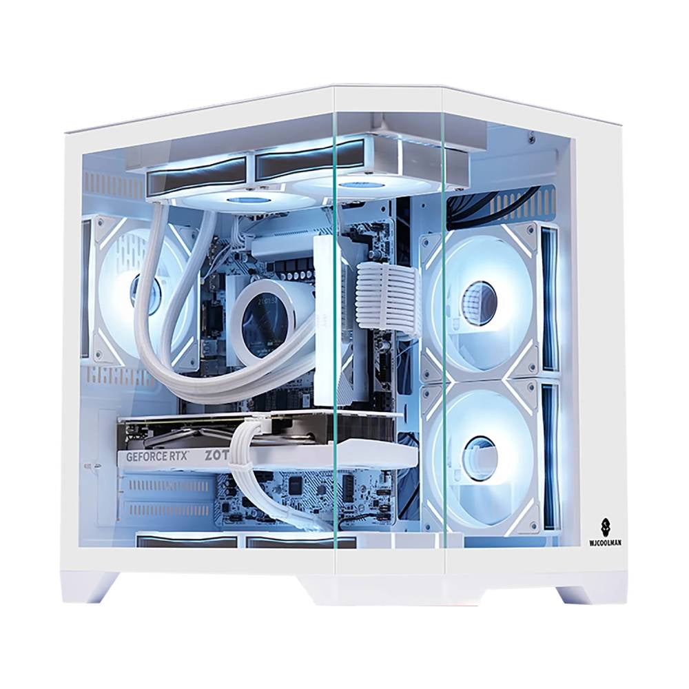 CASE เคส WJCOOLMAN DREAMER MINI WHITE/BLACK PANORAMA M-ATX/ITX NO FAN