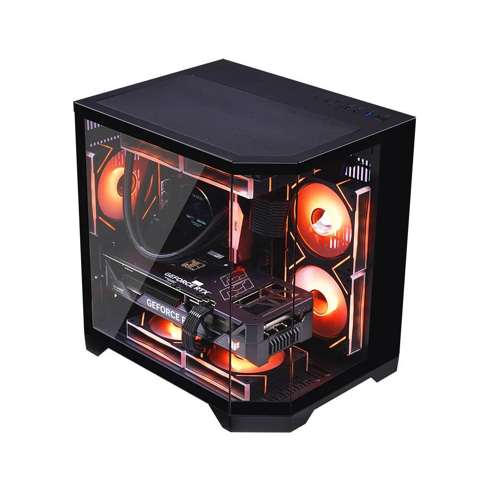 CASE เคส WJCOOLMAN DREAMER MINI WHITE/BLACK PANORAMA M-ATX/ITX NO FAN