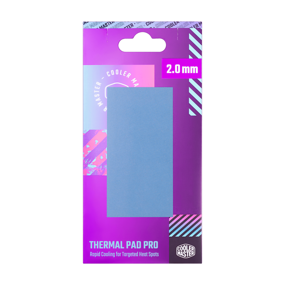 COOLER MASTER ACCESSORIES SILICONE THERMAL PAD PRO (2.0 MM)สีฟ้า ซิลิโคนนำความร้อนซีพียู